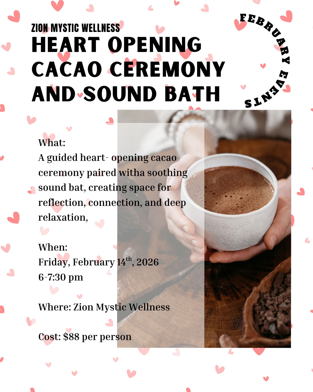 Cerimonia del cacao per l'apertura del cuore & bagno sonoro