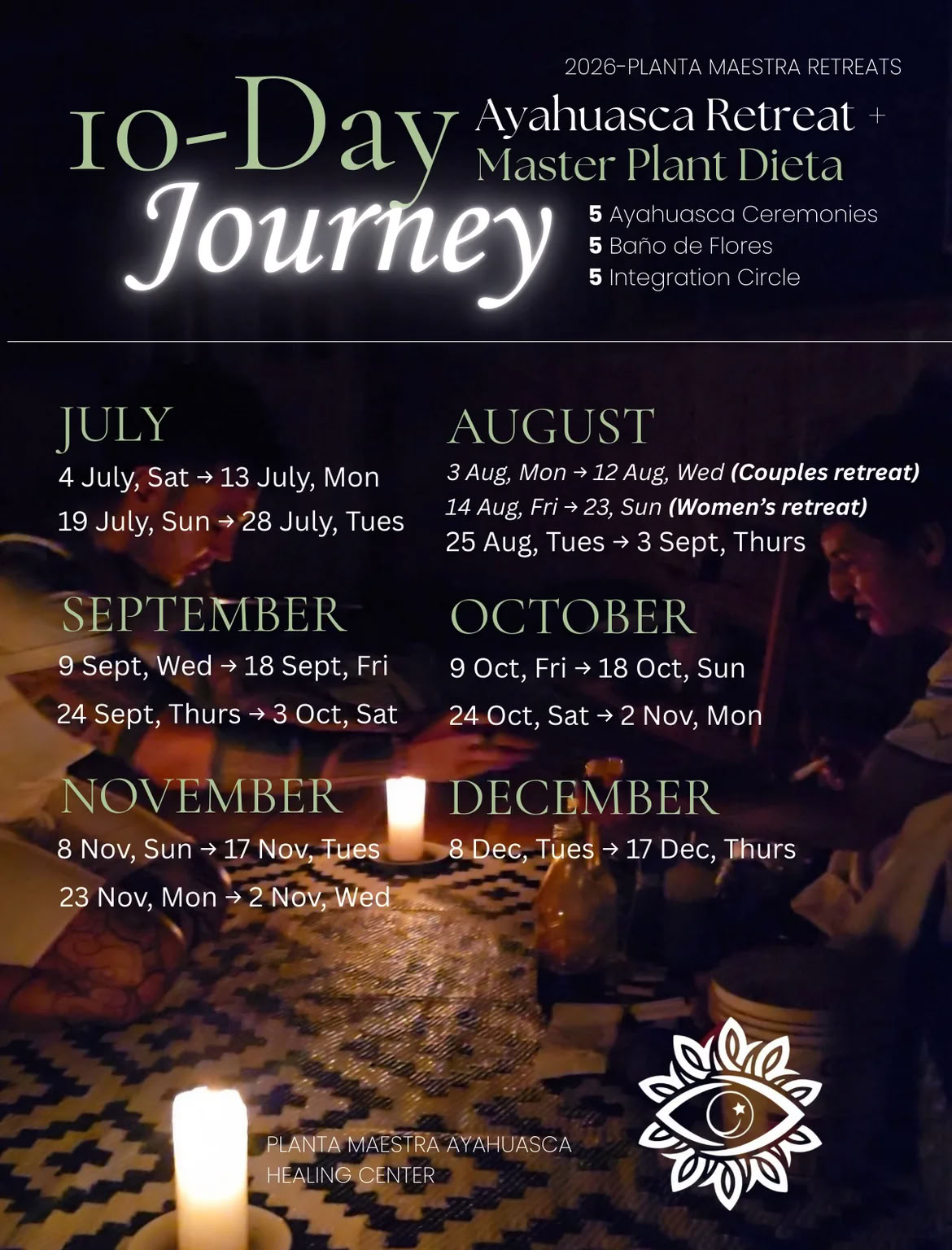 10 giorni di viaggio con Ayahuasca + Dieta delle Piante Maestre