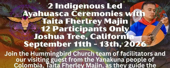 INDIGENOUS LED - Taita Fherely Majin - Solo 12 partecipanti - Joshua Tree, California - 11 - 13 settembre 2026