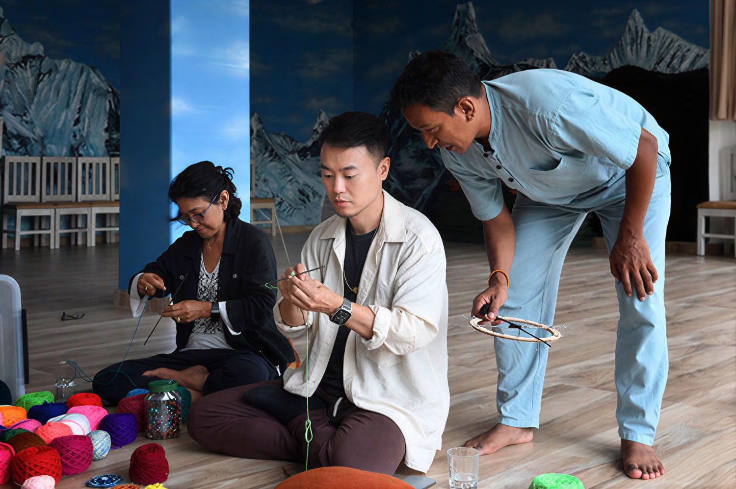 Laboratorio di tessitura del mandala
