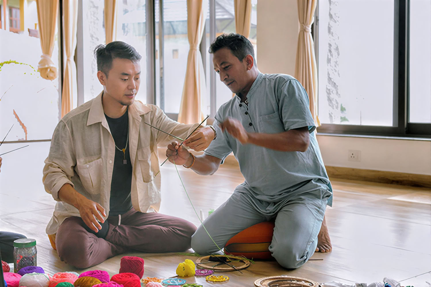Laboratorio di tessitura del mandala