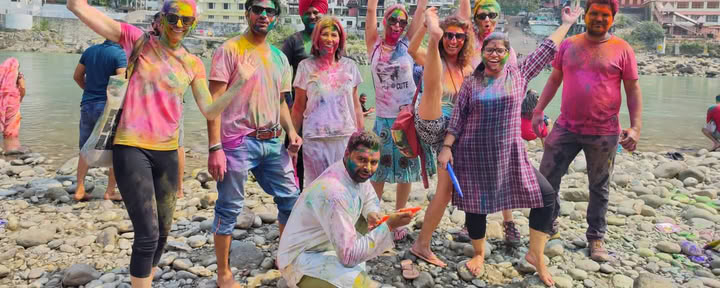 Ritiro del Festival di Holi in India