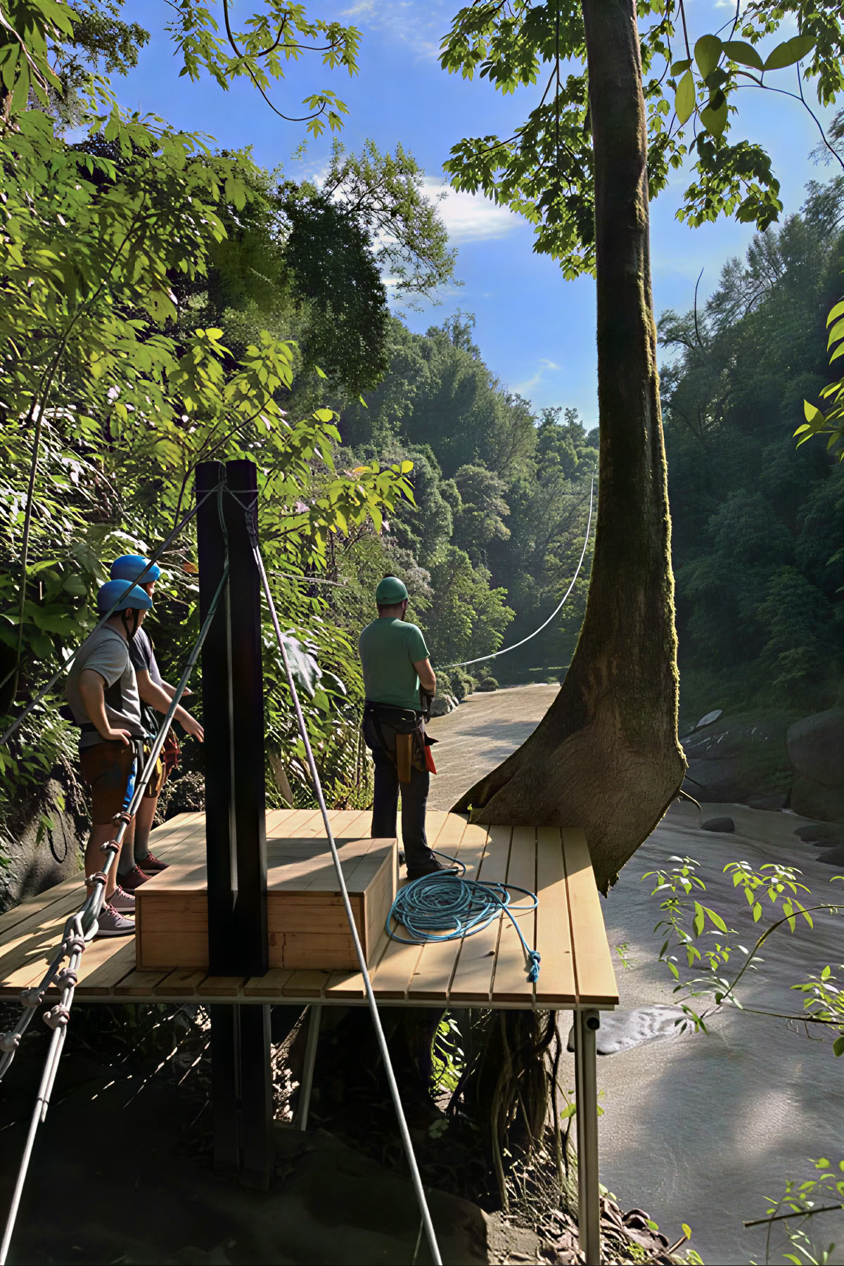Zipline sul fiume Pacuare