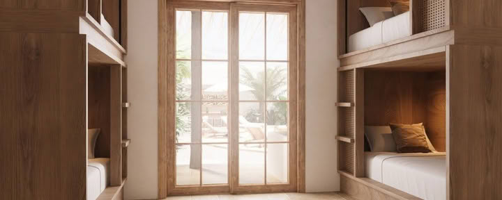 Camera dormitorio con letti singoli